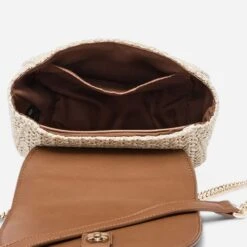 Sac Bandoulière Camel Et Beige Tressé -Caprices Chaussures Boutique WWWERM 10699640005 4