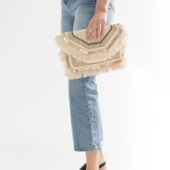 Sac Pochette Beige Chiné En Textile à Broderies Ethniques 9 Sac Pochette Beige Chiné En Textile à Broderies Ethniques -Caprices Chaussures Boutique WWWERM 10699640010 10