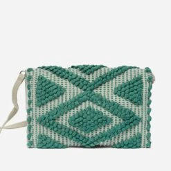 Pochette TEXTO Beige Broderies Vertes -Caprices Chaussures Boutique WWWERM 10699640014 1