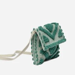 Pochette TEXTO Beige Broderies Vertes -Caprices Chaussures Boutique WWWERM 10699640014 2