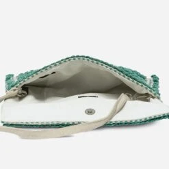 Pochette TEXTO Beige Broderies Vertes -Caprices Chaussures Boutique WWWERM 10699640014 4