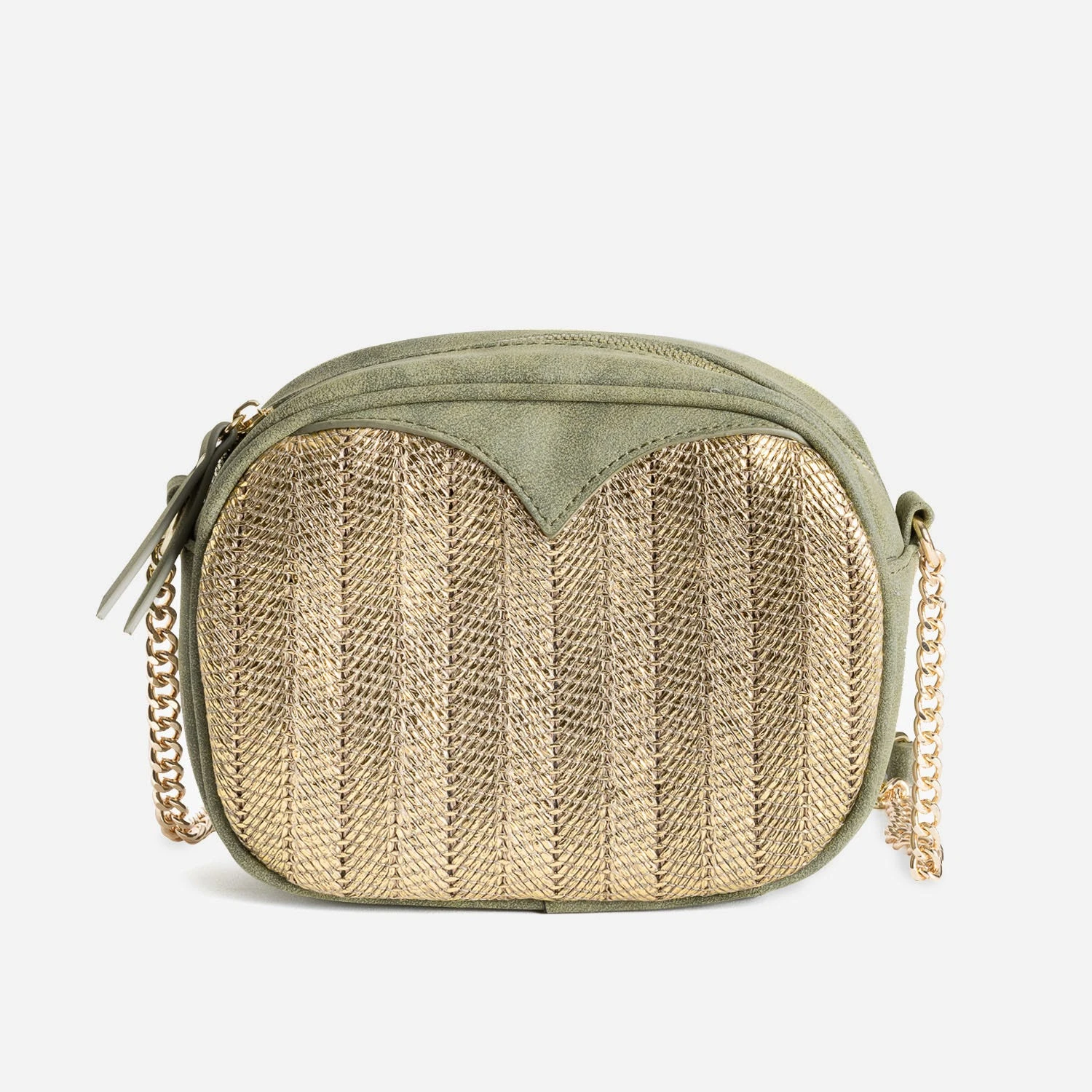 Sac Kaki à Découpes Dorées 3 Sac Kaki à Découpes Dorées