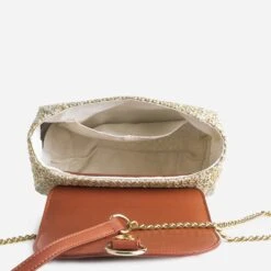 Sac Bandoulière Marron Clair Et Beige Tressé 11 Sac Bandoulière Marron Clair Et Beige Tressé -Caprices Chaussures Boutique WWWERM 10699640019 4