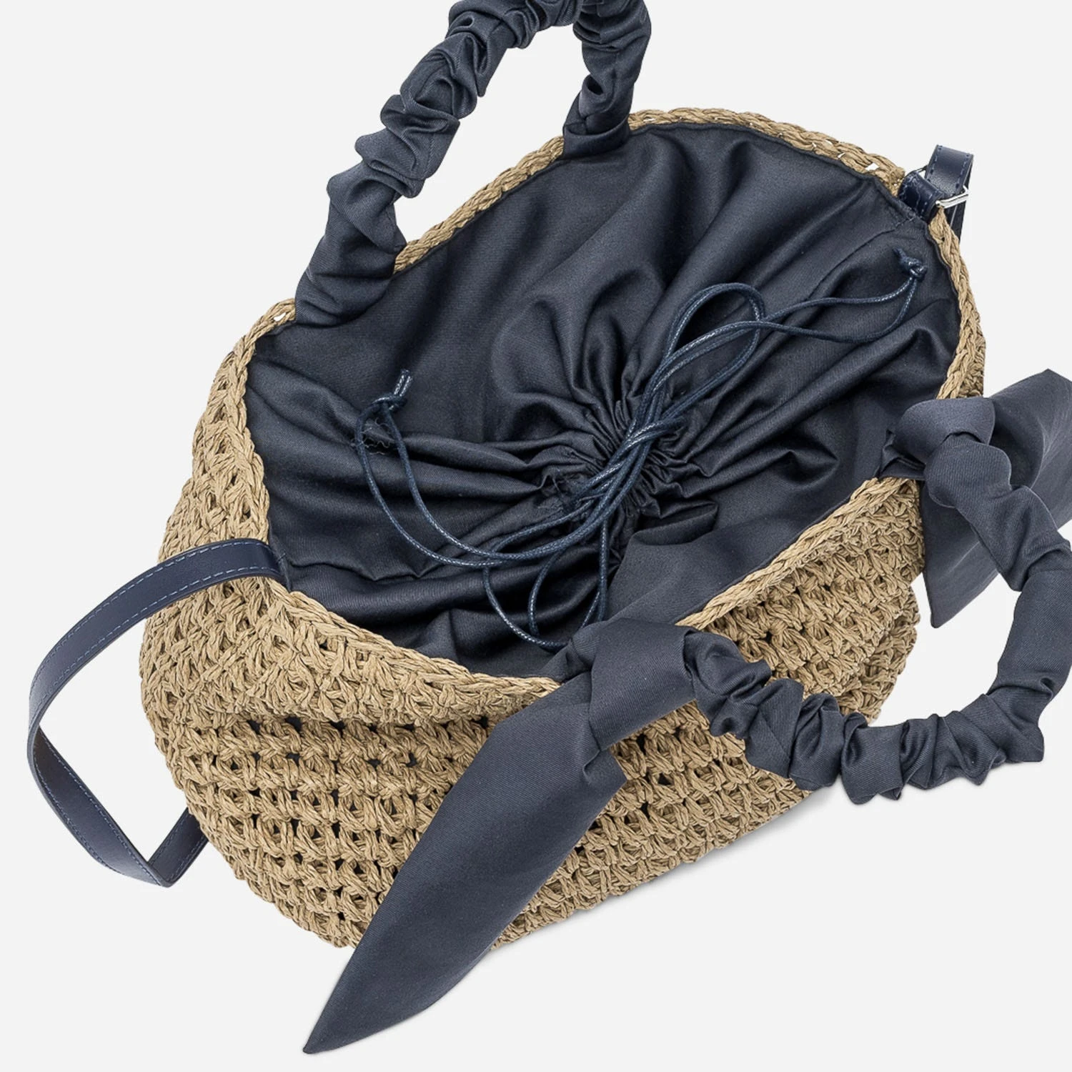 Panier Beige Foncé Tressé à Anses Marine 7 Panier Beige Foncé Tressé à Anses Marine – Image 5