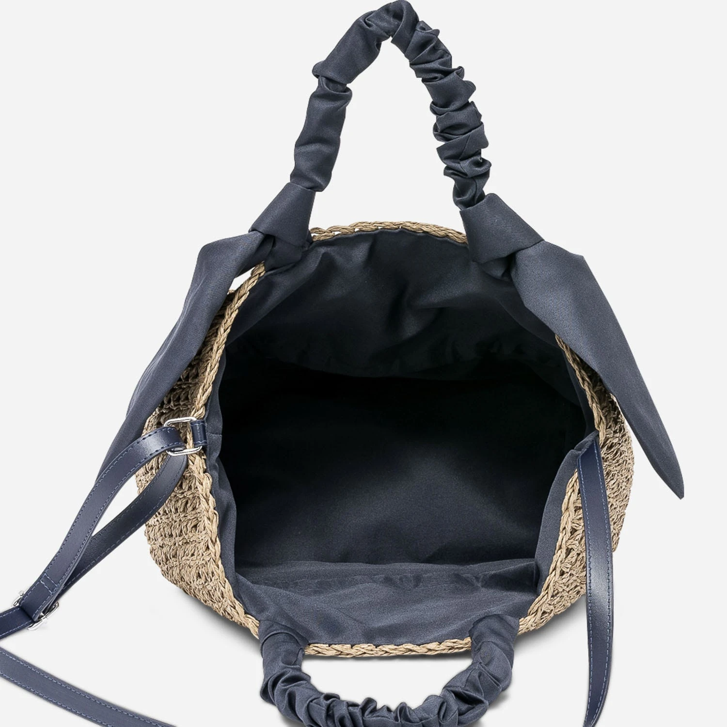 Panier Beige Foncé Tressé à Anses Marine 8 Panier Beige Foncé Tressé à Anses Marine – Image 6