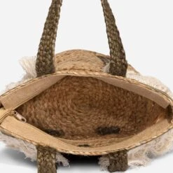 Panier TEXTO Beige Et Kaki En Jute Tressé -Caprices Chaussures Boutique WWWERM 10699650124 4