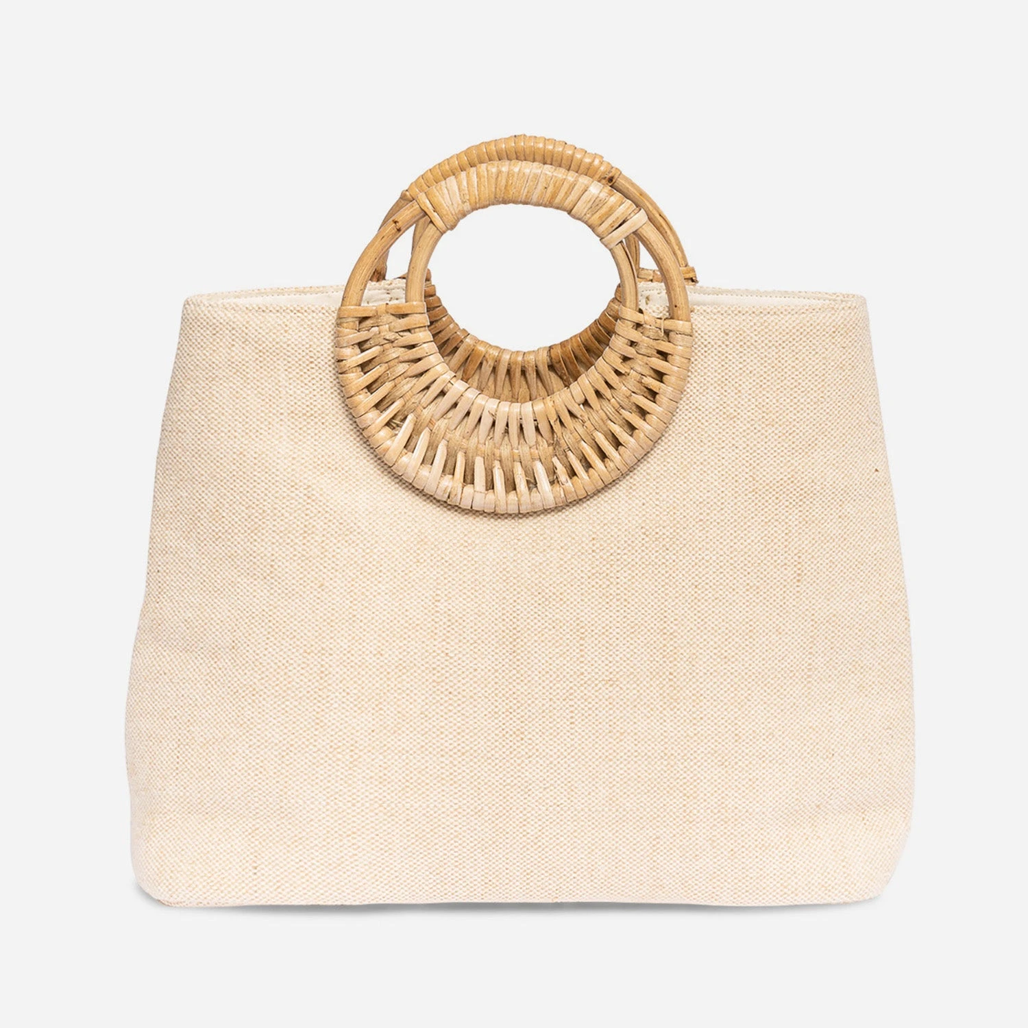 Sac à Main TEXTO Beige Avec Anses Bois Et Pampilles 5 Sac à Main TEXTO Beige Avec Anses Bois Et Pampilles – Image 3