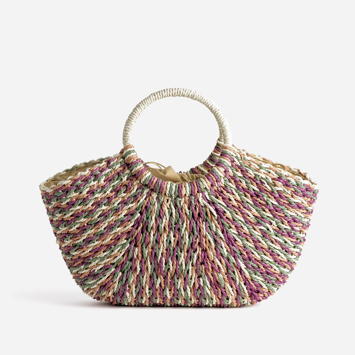 Panier TEXTO écru, Terracotta, Kaki, Prune 4 Panier TEXTO écru, Terracotta, Kaki, Prune – Image 2