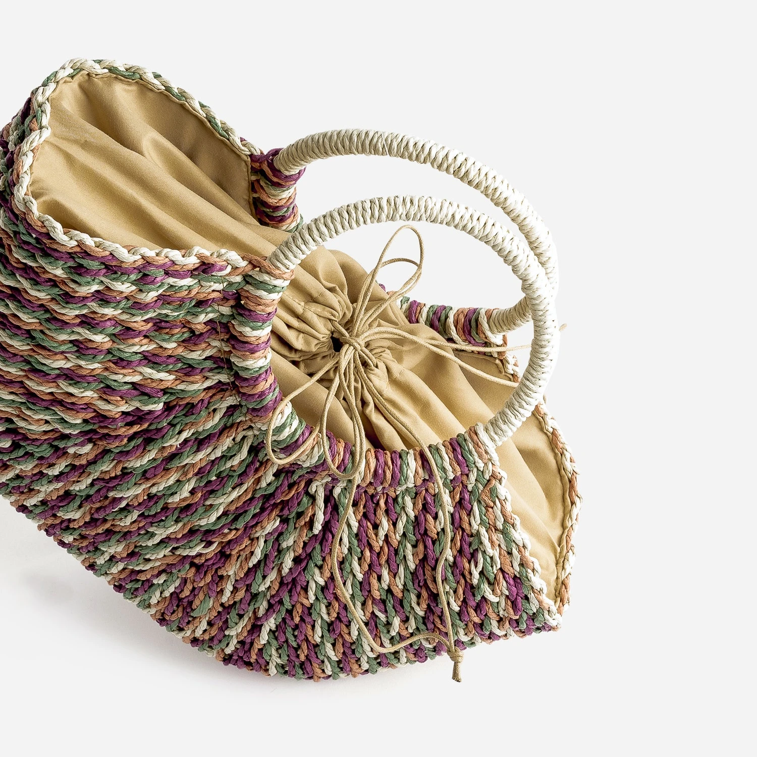 Panier TEXTO écru, Terracotta, Kaki, Prune 6 Panier TEXTO écru, Terracotta, Kaki, Prune – Image 4