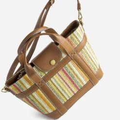 Sac à Main Camel Et Tressage Multicolore 10 Sac à Main Camel Et Tressage Multicolore -Caprices Chaussures Boutique WWWERM 10699650133 3
