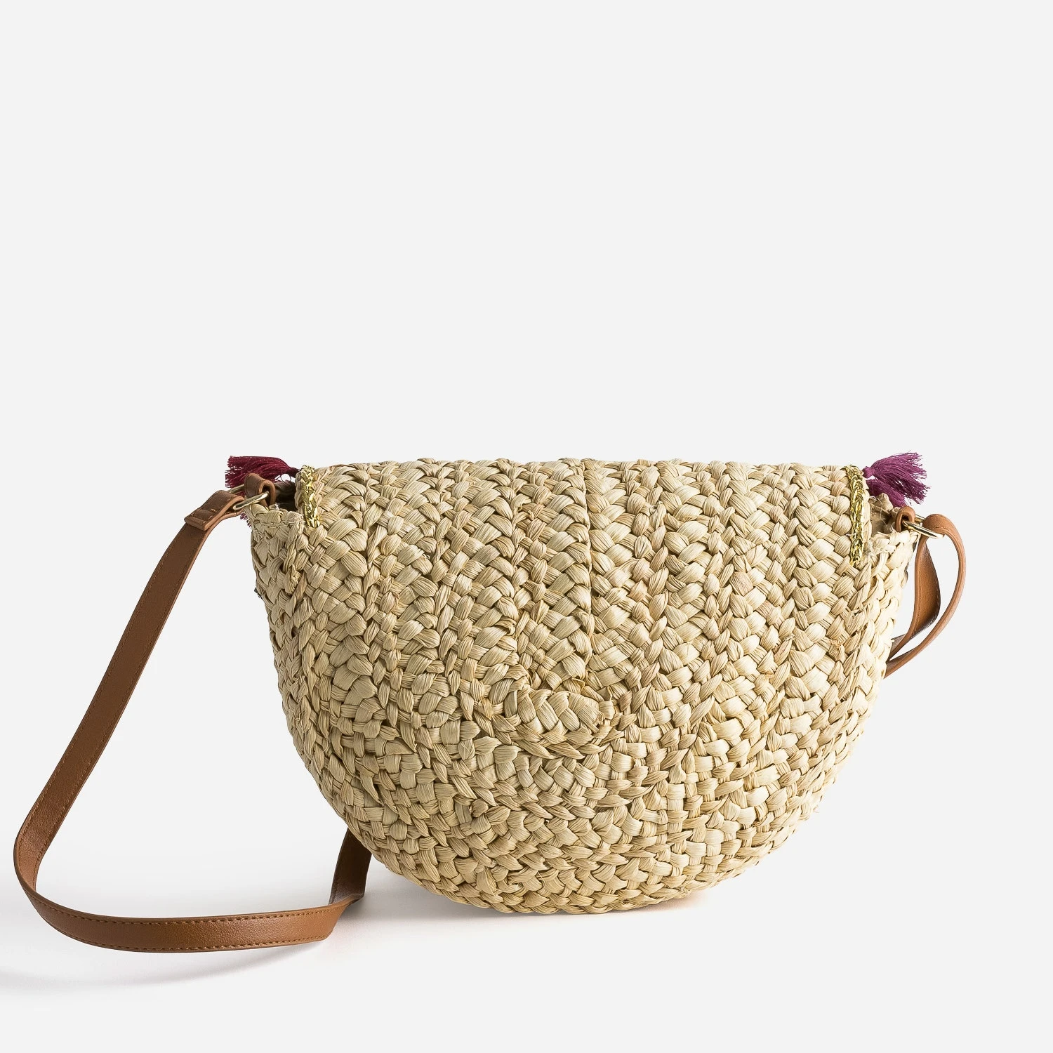 Sac Bandoulière TEXTO Beige En Paille à Pampilles 4 Sac Bandoulière TEXTO Beige En Paille à Pampilles – Image 2