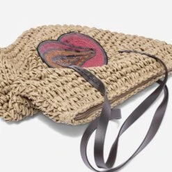 Cabas Beige Effet Raphia à Patch Papaye -Caprices Chaussures Boutique WWWERM 10699660009 3