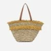 Panier TEXTO Beige En Paille à Franges Jaunes -Caprices Chaussures Boutique WWWERM 10699660013 0