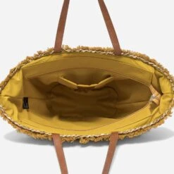 Panier TEXTO Beige En Paille à Franges Jaunes -Caprices Chaussures Boutique WWWERM 10699660013 4