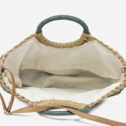 Panier Vert Et Beige Foncé En Papier Façon Raphia -Caprices Chaussures Boutique WWWERM 10699660016 4