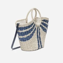 Panier écru Et Bleu En Papier Tressé Avec Bandoulière 11 Panier écru Et Bleu En Papier Tressé Avec Bandoulière -Caprices Chaussures Boutique WWWERM 10699660018 2