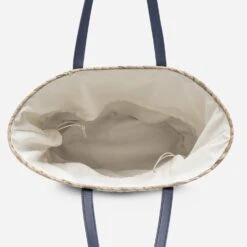 Panier Beige En Paille à Rayures Argentées -Caprices Chaussures Boutique WWWERM 10699660019 4