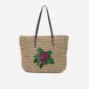 Cabas Beige Effet Raphia à Patch Fleur -Caprices Chaussures Boutique WWWERM 10699660020 0