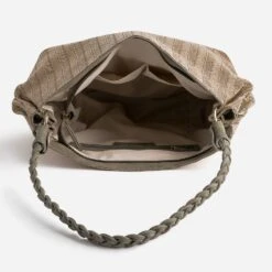 Sac Cabas Kaki Avec Tressage Doré -Caprices Chaussures Boutique WWWERM 10699660031 4