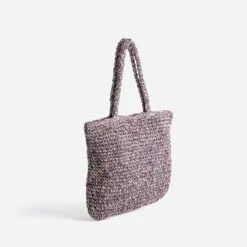 Sac Cabas Prune, Marine, écru Tressé -Caprices Chaussures Boutique WWWERM 10699660039 2