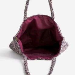 Sac Cabas Prune, Marine, écru Tressé -Caprices Chaussures Boutique WWWERM 10699660039 4