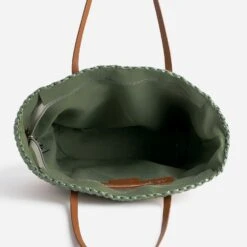 Panier Kaki, écru, Terracotta, Beige Tressé -Caprices Chaussures Boutique WWWERM 10699660040 4