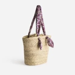 Panier TEXTO Beige Avec Anses Foulard Prune -Caprices Chaussures Boutique WWWERM 10699660042 2