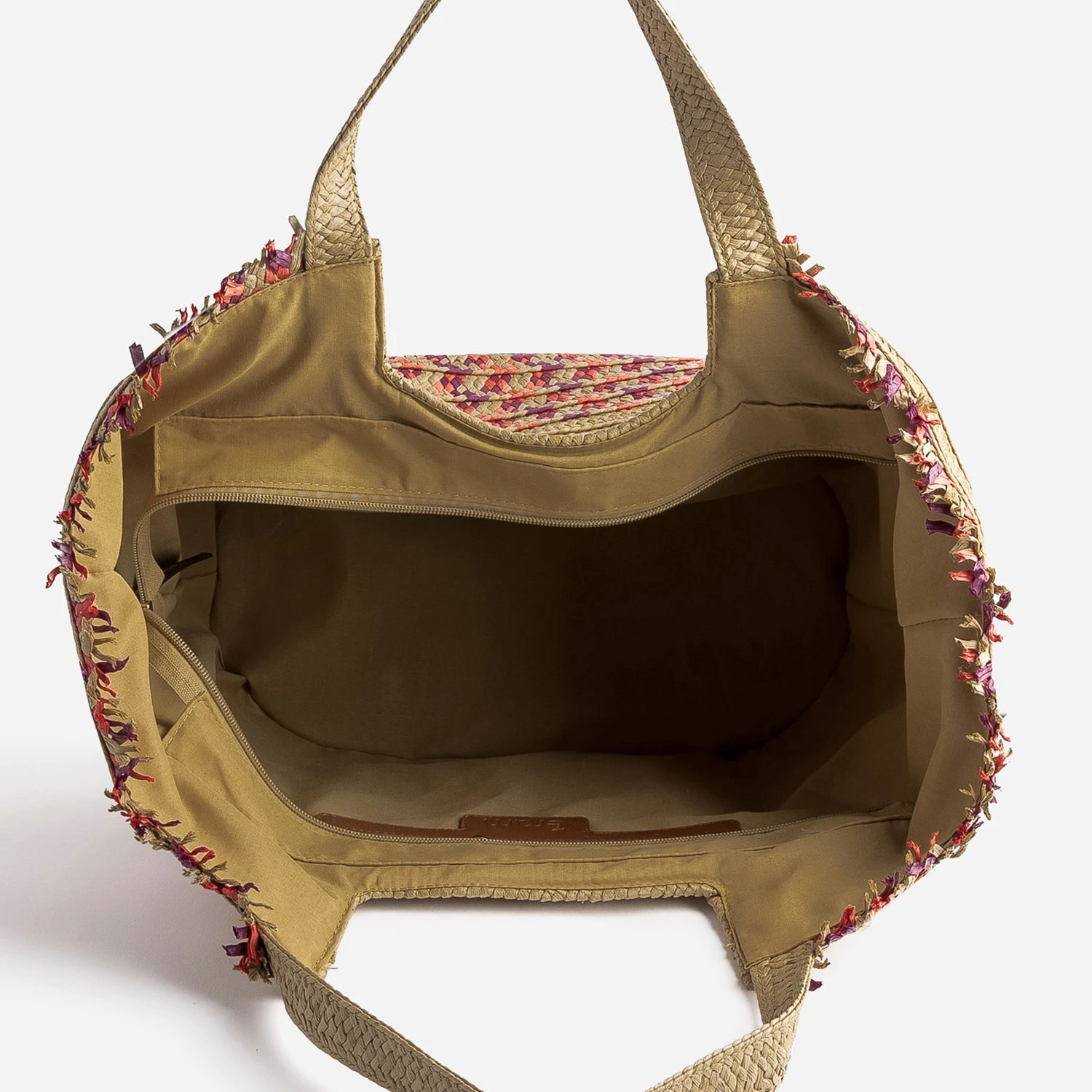 Panier Beige, Prune, Rouge Tressé 7 Panier Beige, Prune, Rouge Tressé – Image 5