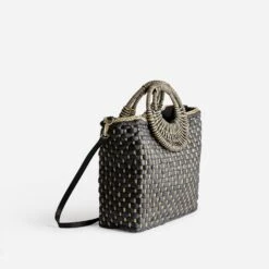 Panier TEXTO Noir Et Beige Tressé -Caprices Chaussures Boutique WWWERM 10699660049 2