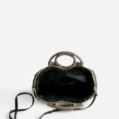 Panier TEXTO Noir Et Beige Tressé -Caprices Chaussures Boutique WWWERM 10699660049 4