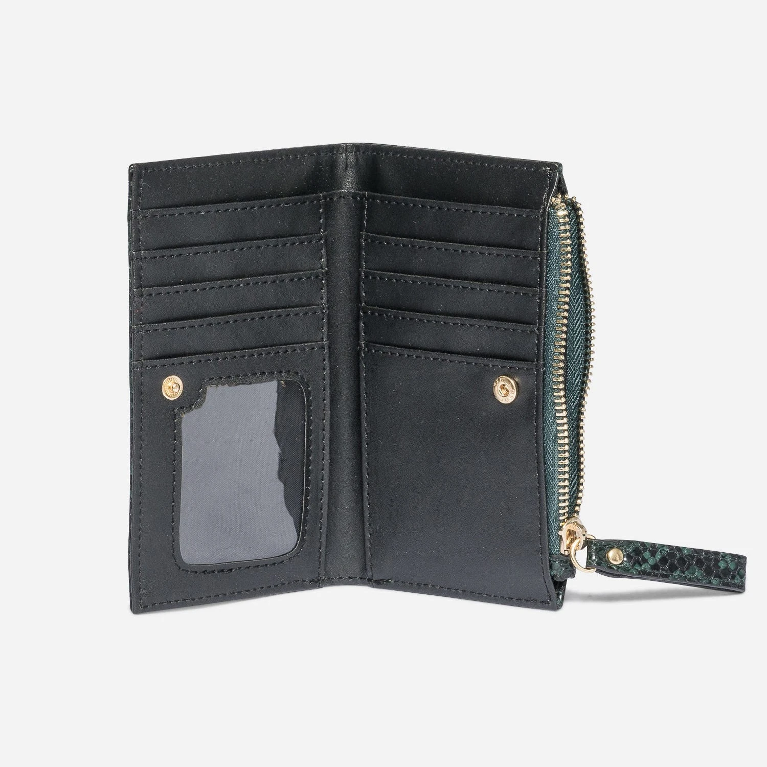 Portefeuille Vert Imprimé Effet Python 6 Portefeuille Vert Imprimé Effet Python – Image 4