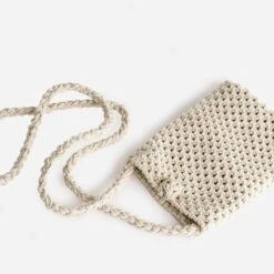 Pochette à Téléphone TEXTO Beige En Macramé -Caprices Chaussures Boutique WWWERM 10699750037 3