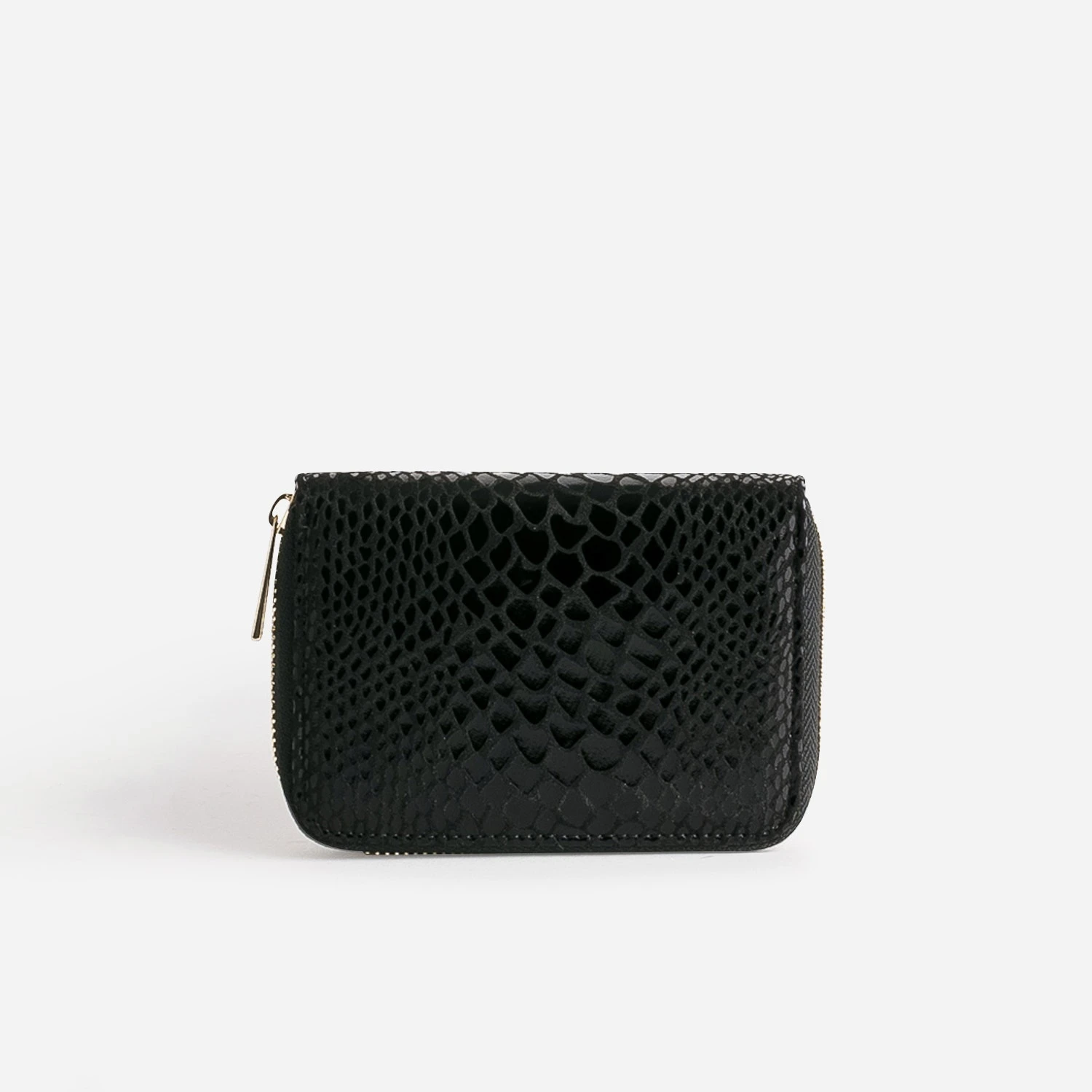 Porte-monnaie TEXTO Noir à Effet Python 3 Porte-monnaie TEXTO Noir à Effet Python