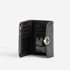 Portefeuille Noir Détail Anneau Métal Doré -Caprices Chaussures Boutique WWWERM 10699750281 1