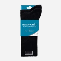 2 Paires De Chaussettes BLEUFORET Noires Côtelées Pointure 39-42