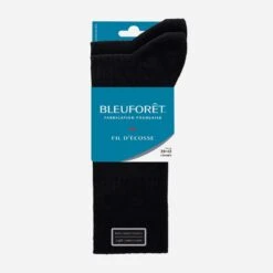 2 Paires De Chaussettes BLEUFORET Noires Côtelées Pointure 43-46