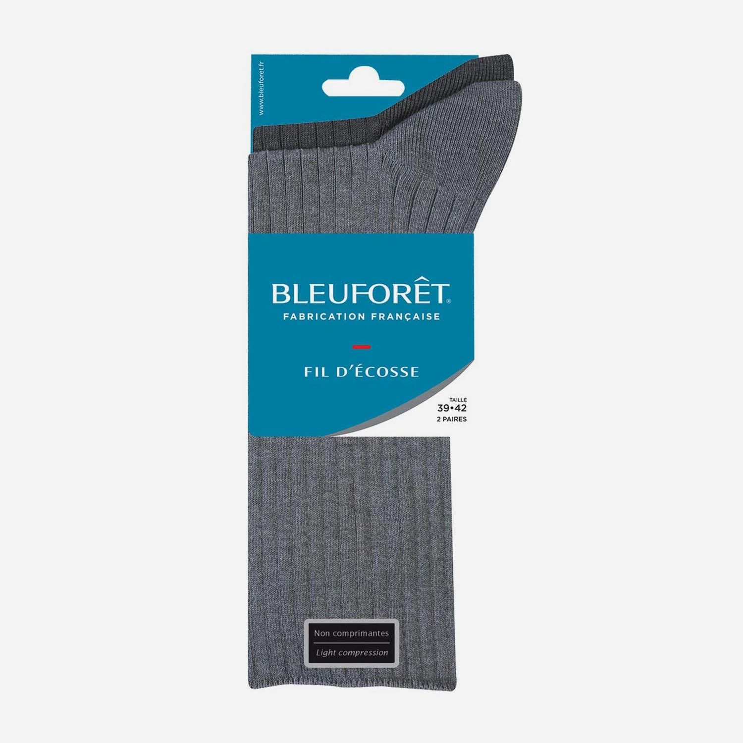 2 Paires De Chaussettes BLEUFORET Grises Côtelées Pointure 43-46 3 2 Paires De Chaussettes BLEUFORET Grises Côtelées Pointure 43-46