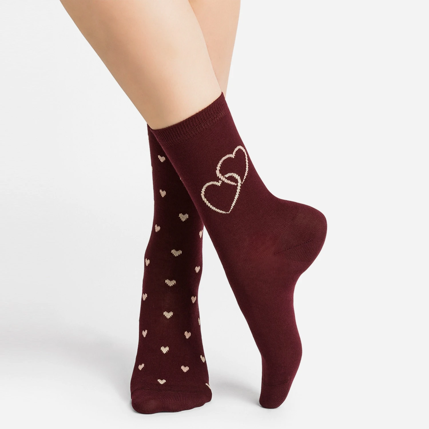 2 Paires De Chaussettes BLEUFORET à Cœurs 37-41 4 2 Paires De Chaussettes BLEUFORET à Cœurs 37-41 – Image 2