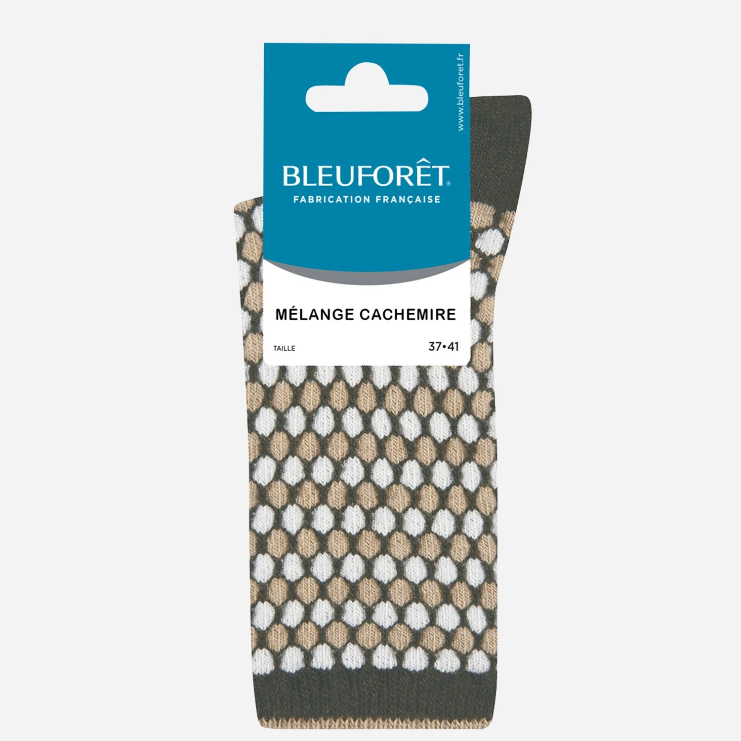 Chaussettes BLEUFORET Kaki Cachemire Mélangé - 37-41 3 Chaussettes BLEUFORET Kaki Cachemire Mélangé - 37-41