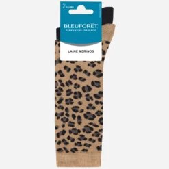 2 Paires De Chaussettes BLEUFORET Camel Léopard - 37-41