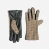 Gants Noirs Bi Matière à Motif Pied-de-poule -Caprices Chaussures Boutique WWWERM 10793870017 0