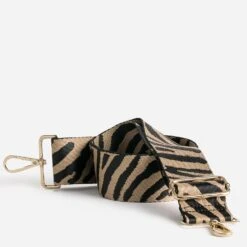 Bandoulière Amovible TEXTO Noire à Motif Zèbre