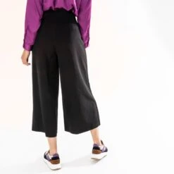 Pantalon Taille Haute TEXTO Noir Cropped Et Large -Caprices Chaussures Boutique WWWERM 10798800000 1