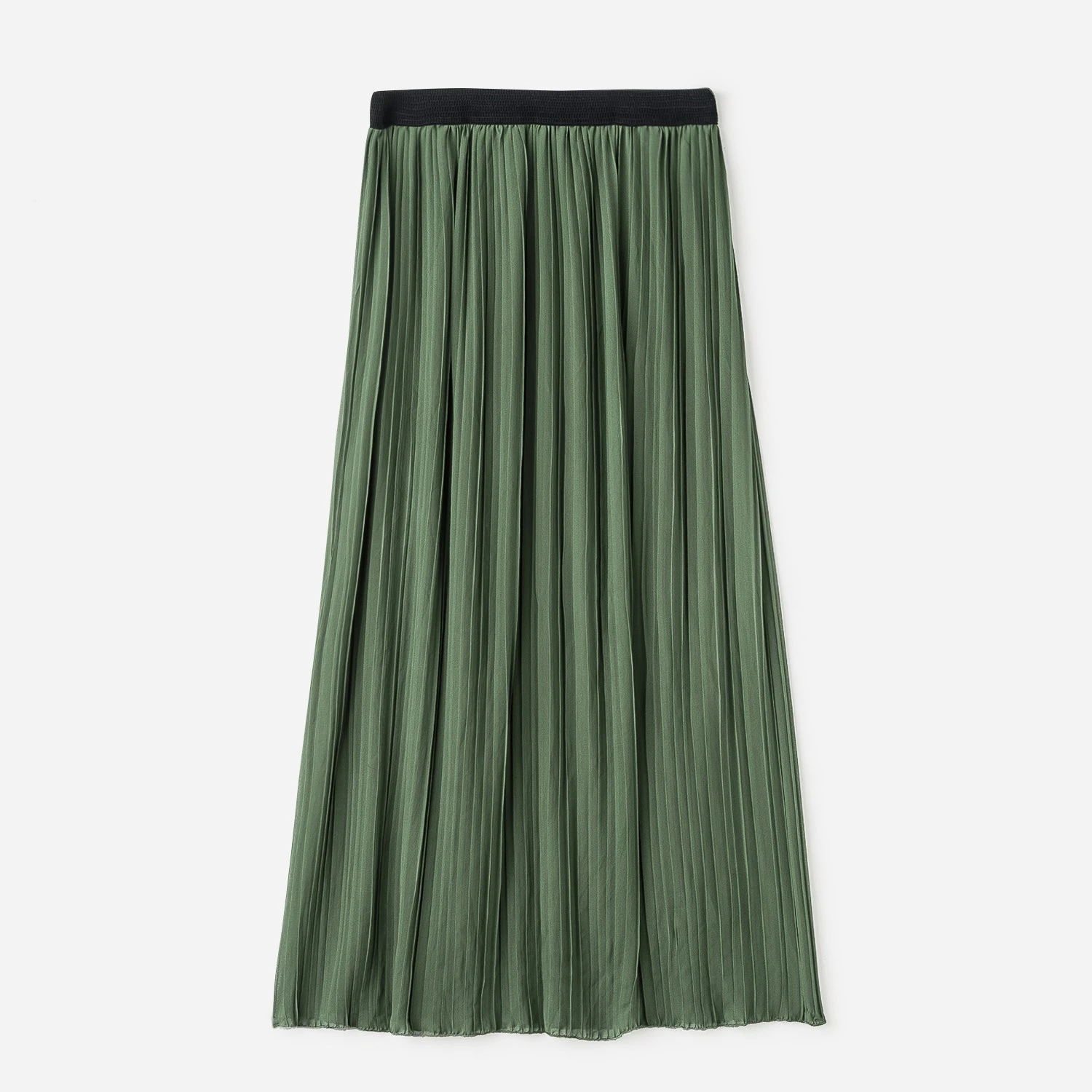 Jupe Longue TEXTO Kaki Plissée 3 Jupe Longue TEXTO Kaki Plissée