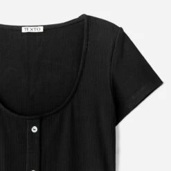 Robe Tube TEXTO Noire Côtelée Longueur Midi 7 Robe Tube TEXTO Noire Côtelée Longueur Midi -Caprices Chaussures Boutique WWWERM 10798820008 2