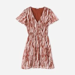 Robe TEXTO Camel Imprimé Ethnique