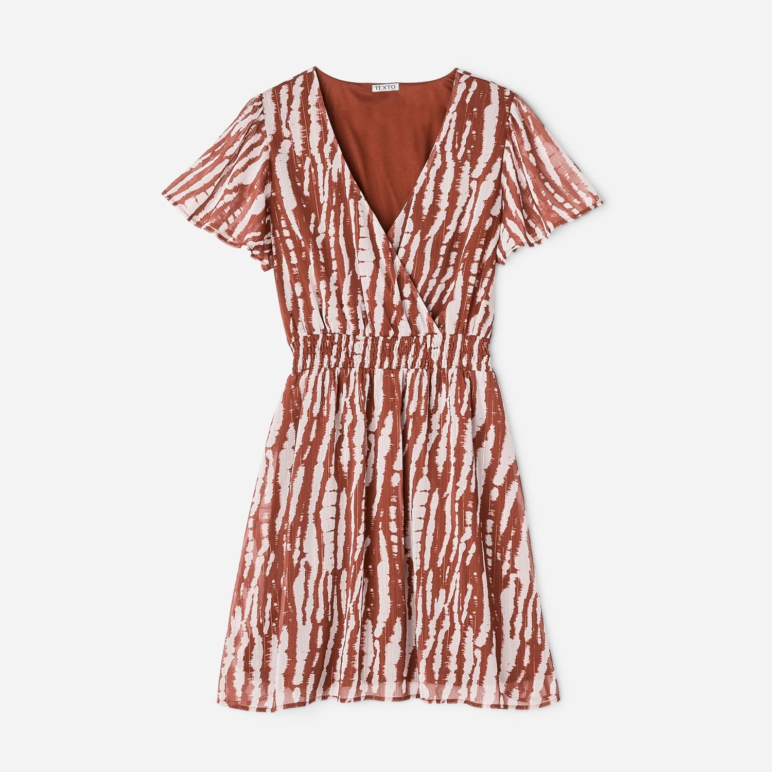 Robe TEXTO Camel Imprimé Ethnique 3 Robe TEXTO Camel Imprimé Ethnique