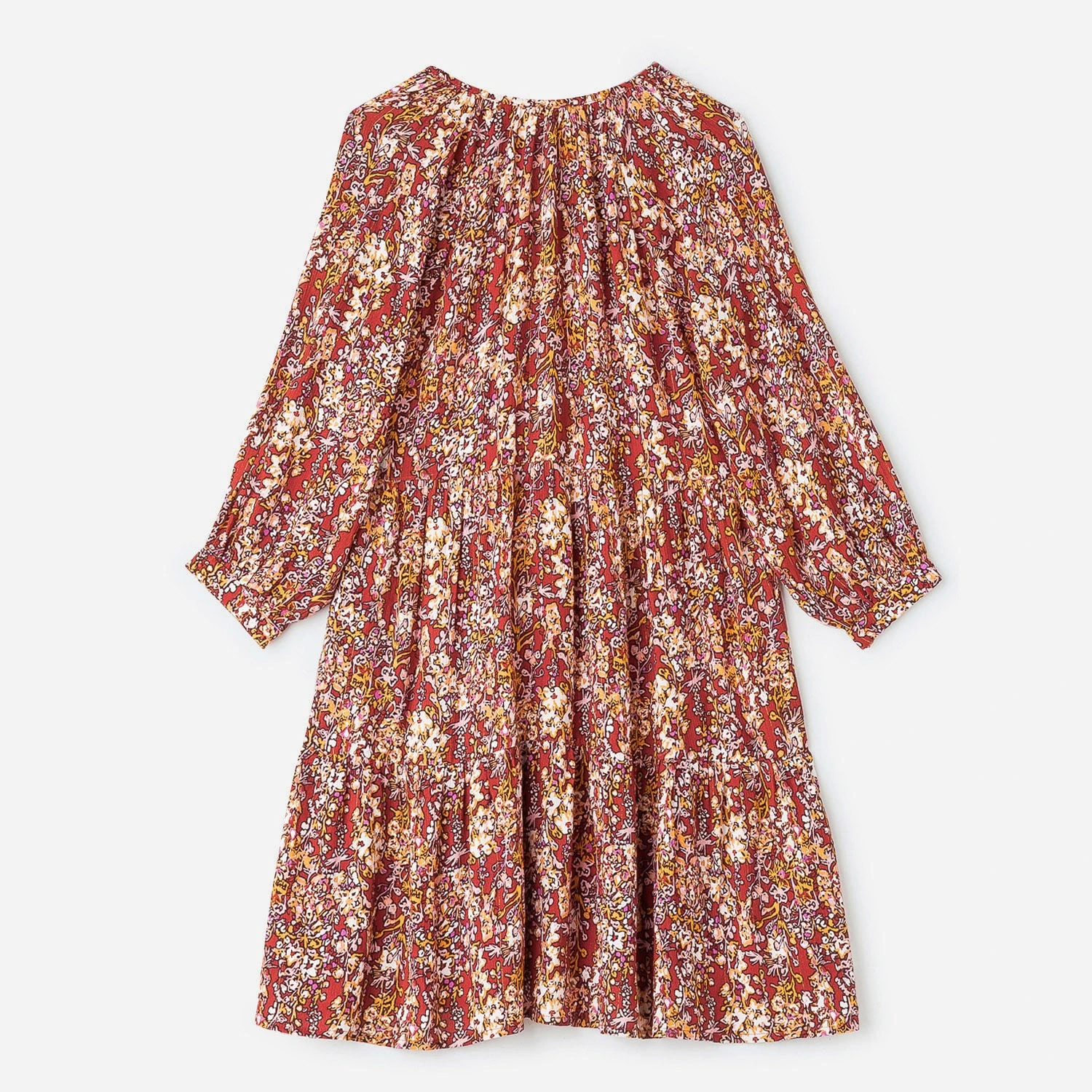 Robe TEXTO Rouille à Imprimé Fleuri 4 Robe TEXTO Rouille à Imprimé Fleuri – Image 2