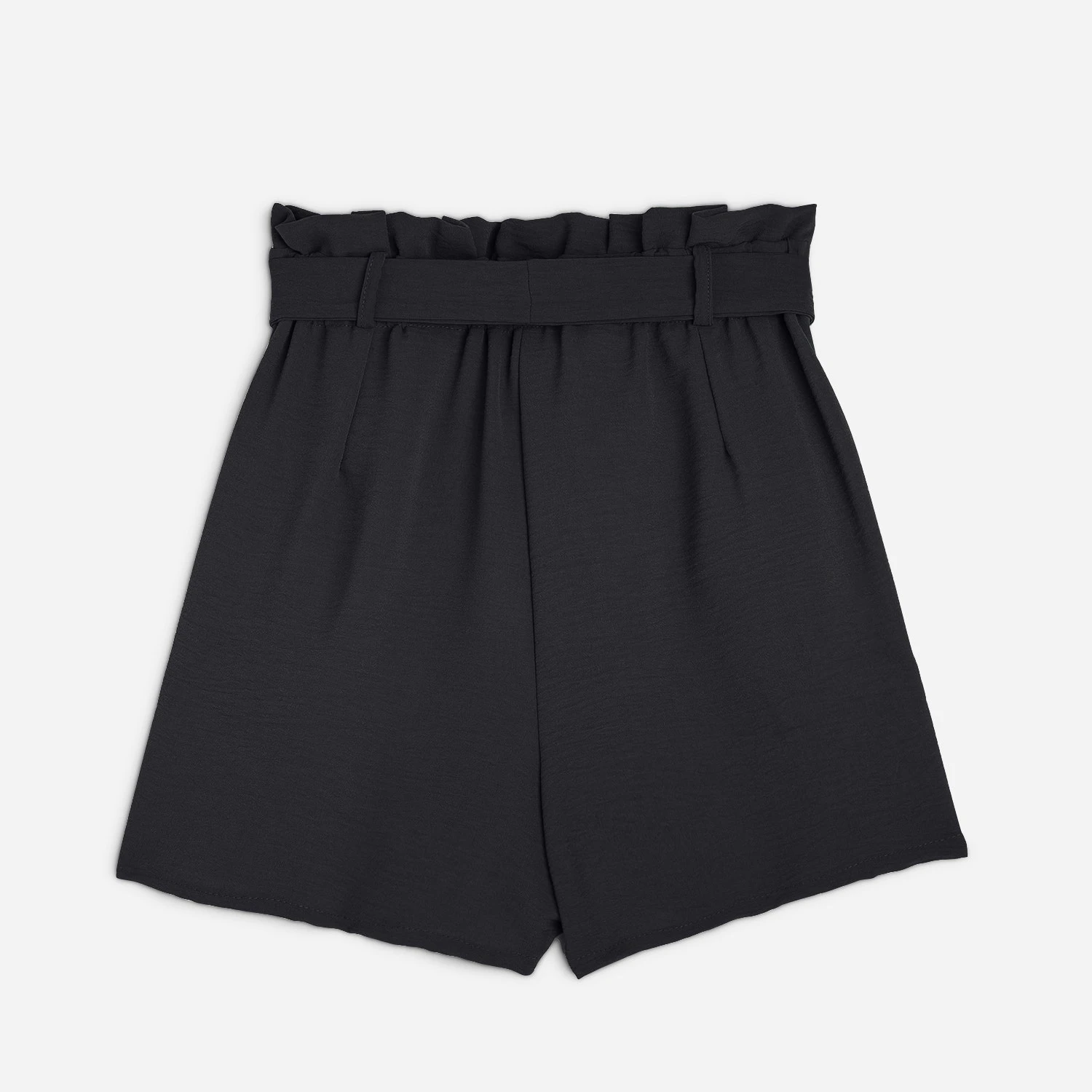 Short TEXTO Noir Fluide Ceinturé 4 Short TEXTO Noir Fluide Ceinturé – Image 2