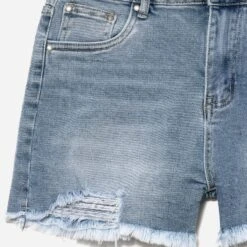 Short En Jean TEXTO Bleu Bas Frangés -Caprices Chaussures Boutique WWWERM 10798830005 2